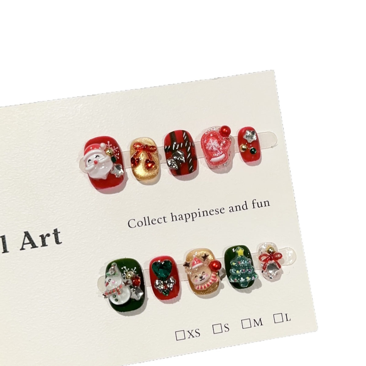Red & Green Christmas Characters Press-On Nails - C335 - product view 5