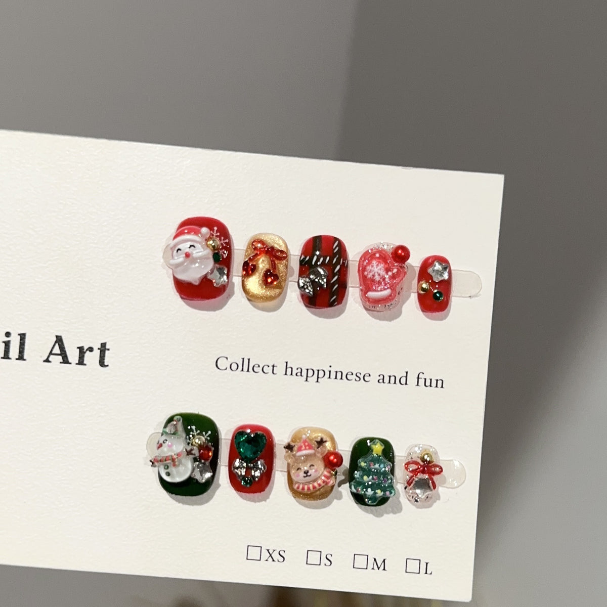 Red & Green Christmas Characters Press-On Nails - C335 - product view 4
